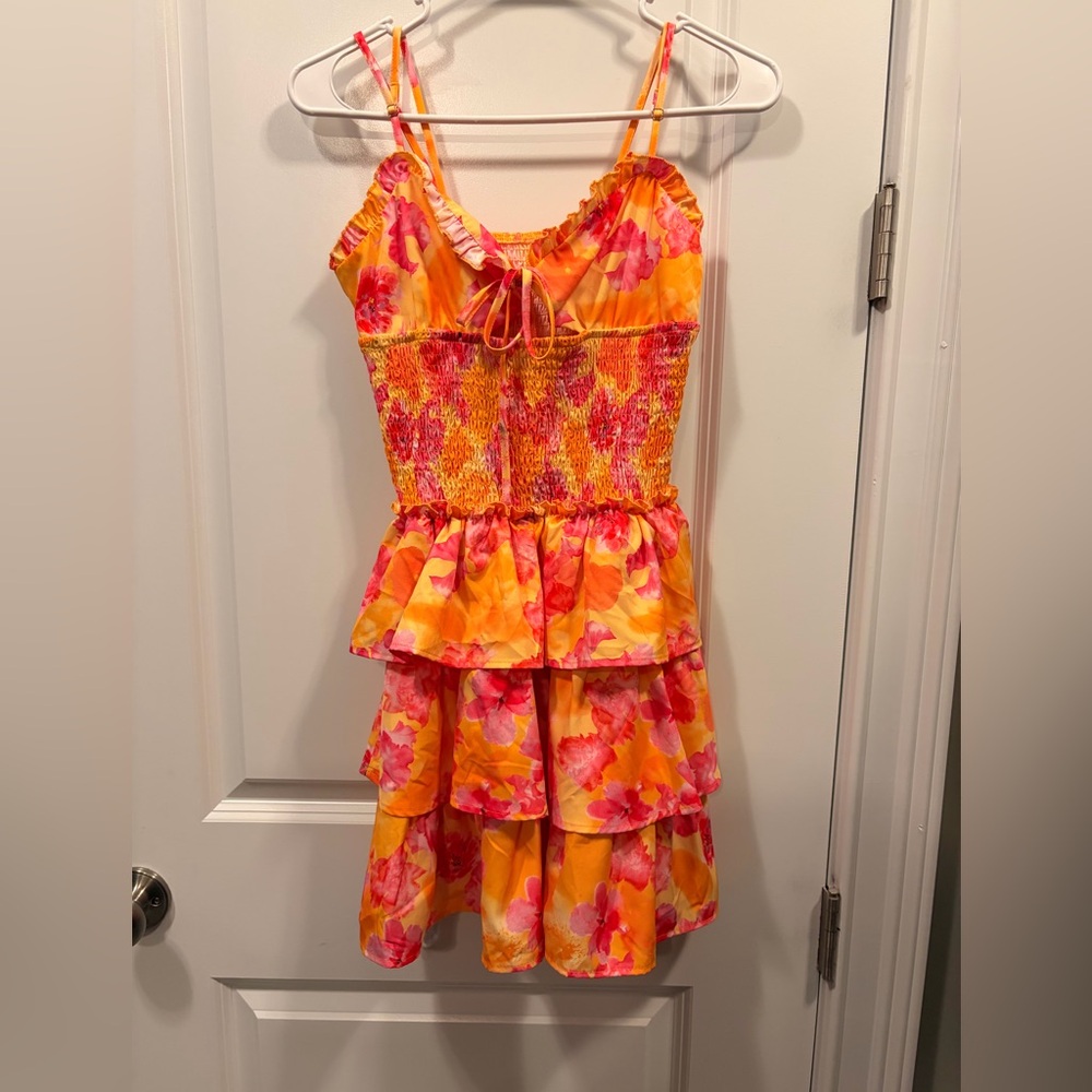 SHEIN Pink and Orange Dress